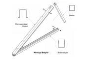 Flachdachstütze Light 1,3m Trägerset (150002-130) - Deutschland PV
